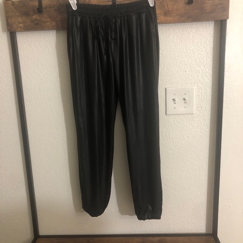 Leather Joggers